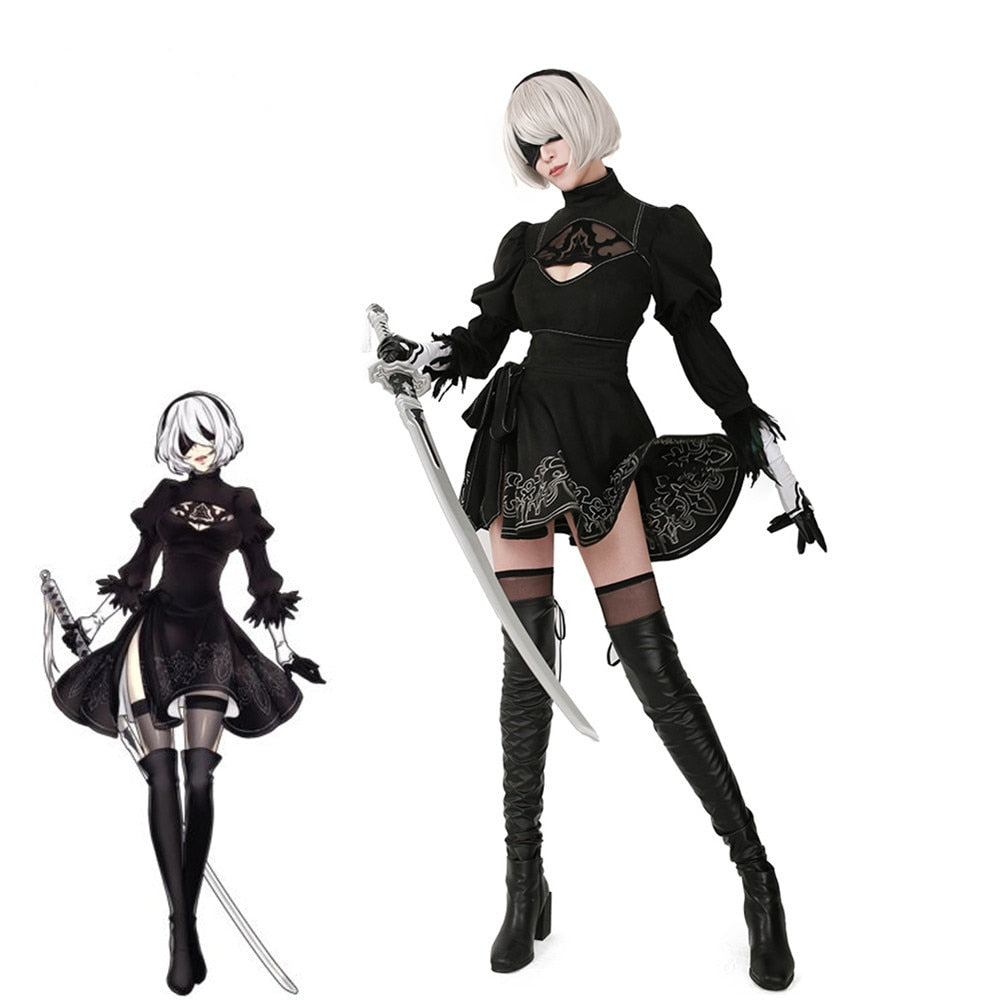 Nier Automata 2B Full Cosplay Outfit