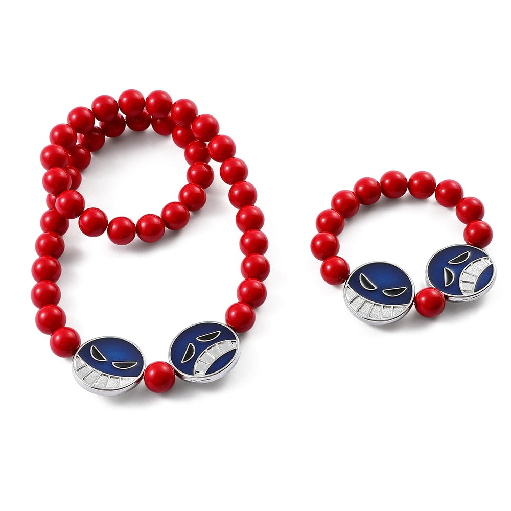 One Piece Portgas D. Ace's Beaded Necklace/Bracelett
