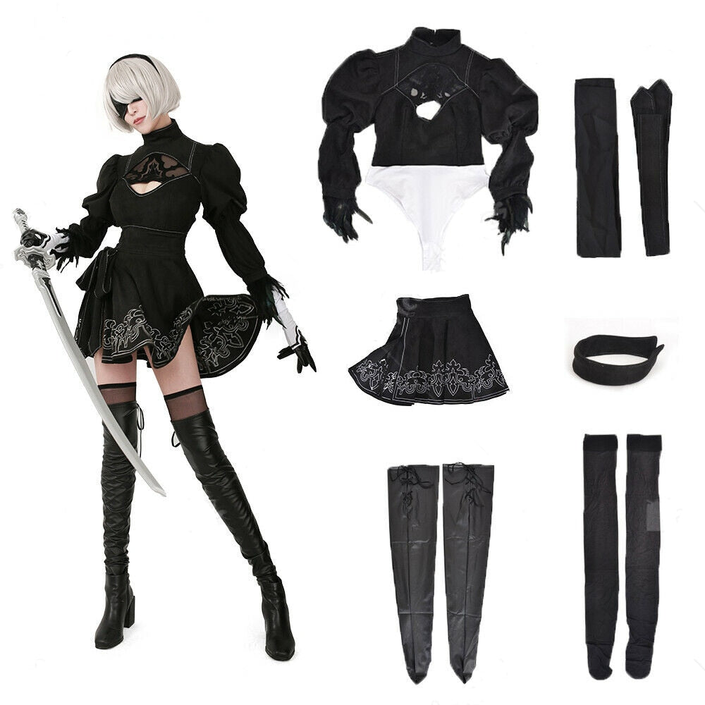 Nier Automata 2B Full Cosplay Outfit
