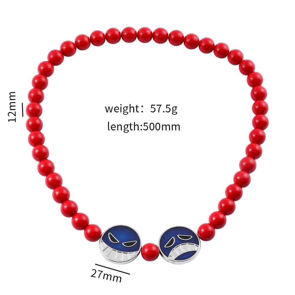 One Piece Portgas D. Ace's Beaded Necklace/Bracelett
