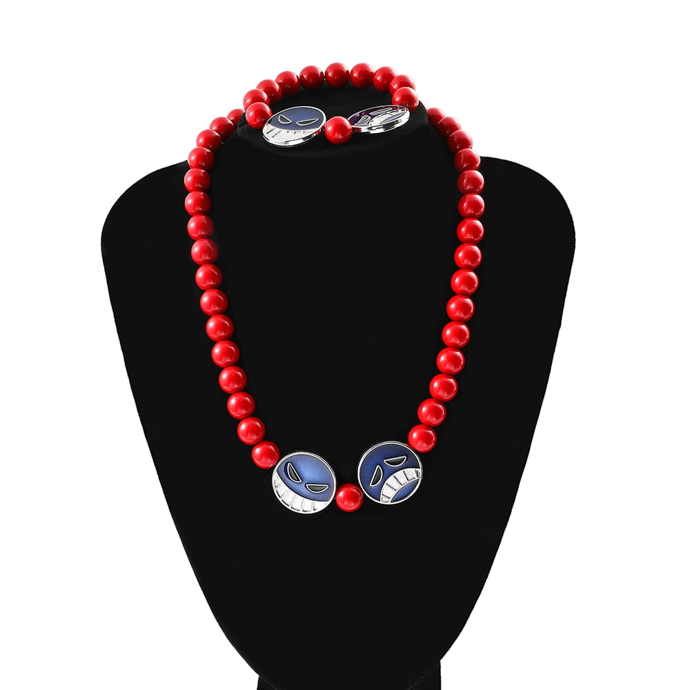 One Piece Portgas D. Ace's Beaded Necklace/Bracelett