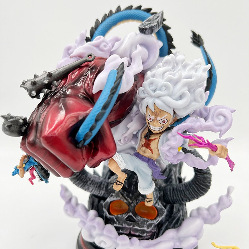 One Piece 22cm Gear 5 Luffy vs Kaido LIGHT UP Model Figure