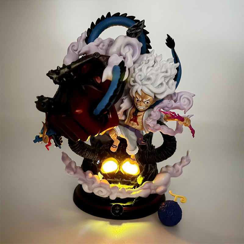 One Piece 22cm Gear 5 Luffy vs Kaido LIGHT UP Model Figure